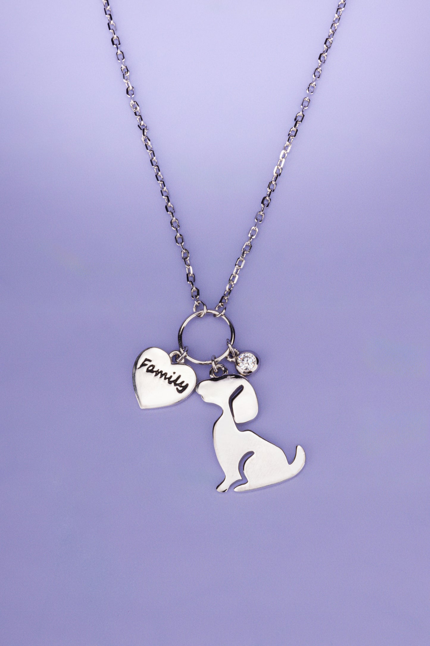 Necklace with Dog pendant (customizable) 